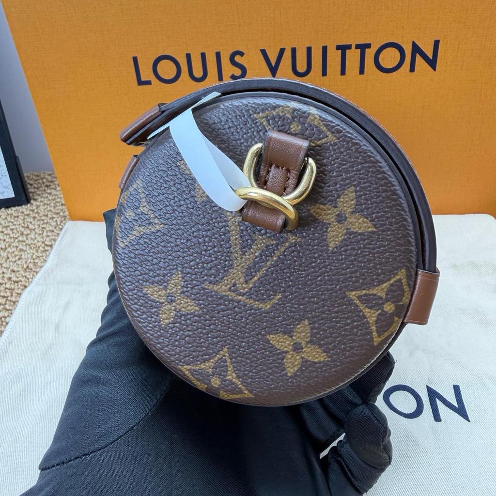 [Pre-Owned] Papillon Trunk Monogram Chain S-Lock Closure Coated Canvas With Leather Trim Shoulder Bag - Excellent #1NXJG26
