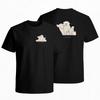 Cute Poodle Dogs Family Graphic Tee Soft Cotton Crewneck T-Shirt Daily Wear for Unisex