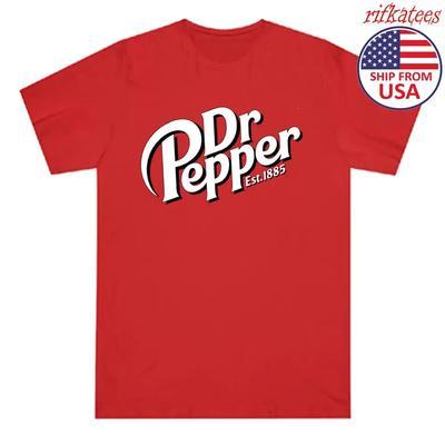 Унисекс красная футболка Dr Pepper Размеры от S до 5XL