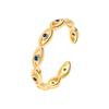 Evil Eye Open Ring For Women Luxury Zircon Minimalist Pinky Ring Chic Niche Design Jewelry