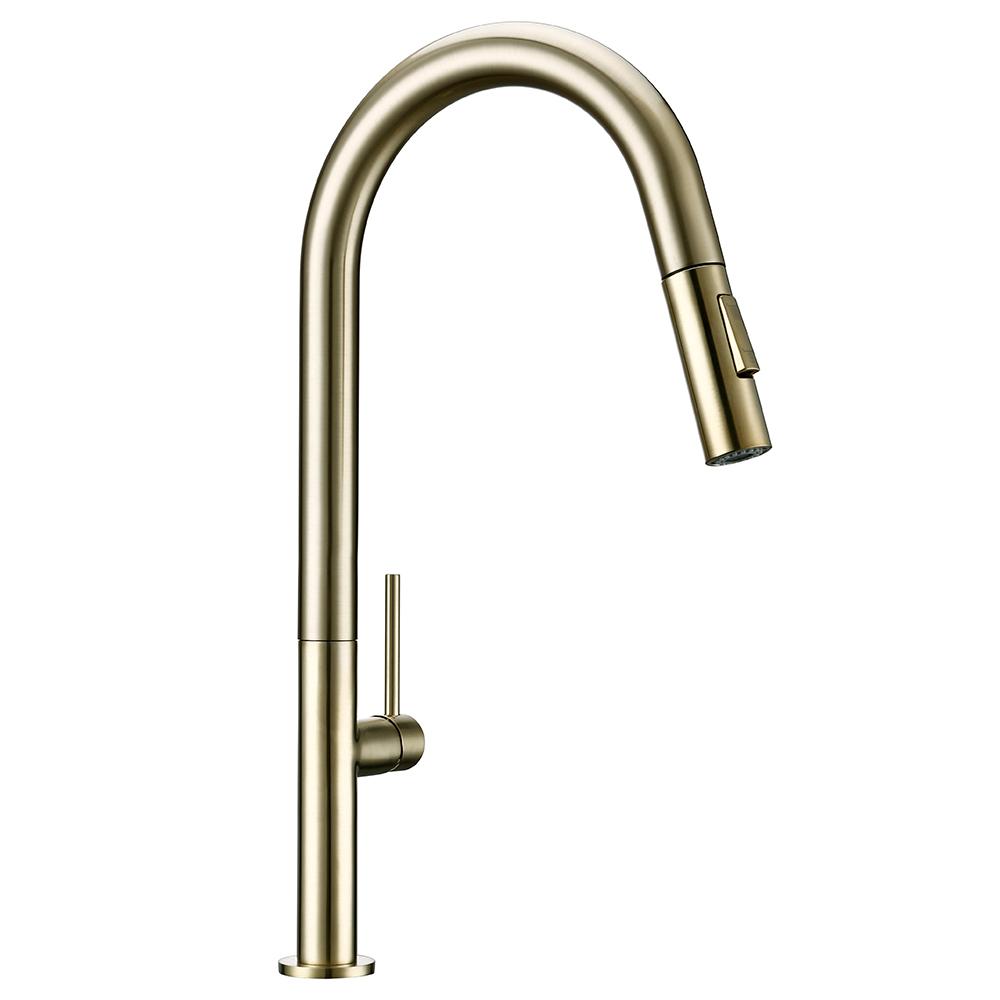 Bagnolux Brass Black Plus Gold 360 Oegree Rotation Kitchen Hot Cold Water Sink Taps Pull Out Spout Deck Mounted Kitchen Faucet