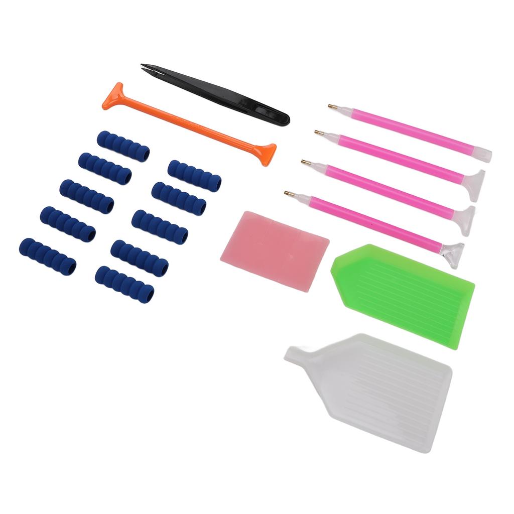 Набор инструментов для алмазной живописи из 19 предметов, повышающий эффективность, аксессуары для рисования стразами для начинающих