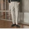 2023 Мужские облегающие брюки в полоску из вельвета - повседневные брюки в корейском стиле на осень