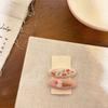 1 пара заколок для волос с закругленными краями, металлические, надежная фиксация, ручная вышивка цветочного узора, широкие BB-зажимы, аксессуары для волос на челку