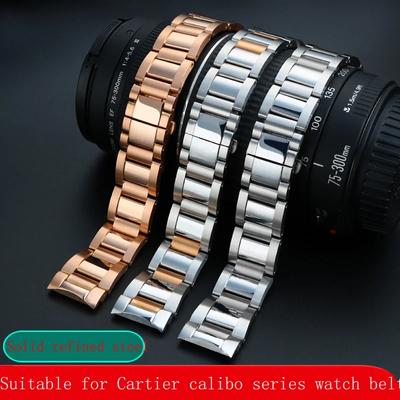 23 мм для Cartier Calibre Series ремешок для часов из нержавеющей стали W7100041 W7100037 металлический браслет для мужчин и женщин ремешок для часов