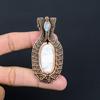 Unique Howlite & Moonstone Gemstone Handmade Jewelry Pure Copper Wire Wrap Pendant