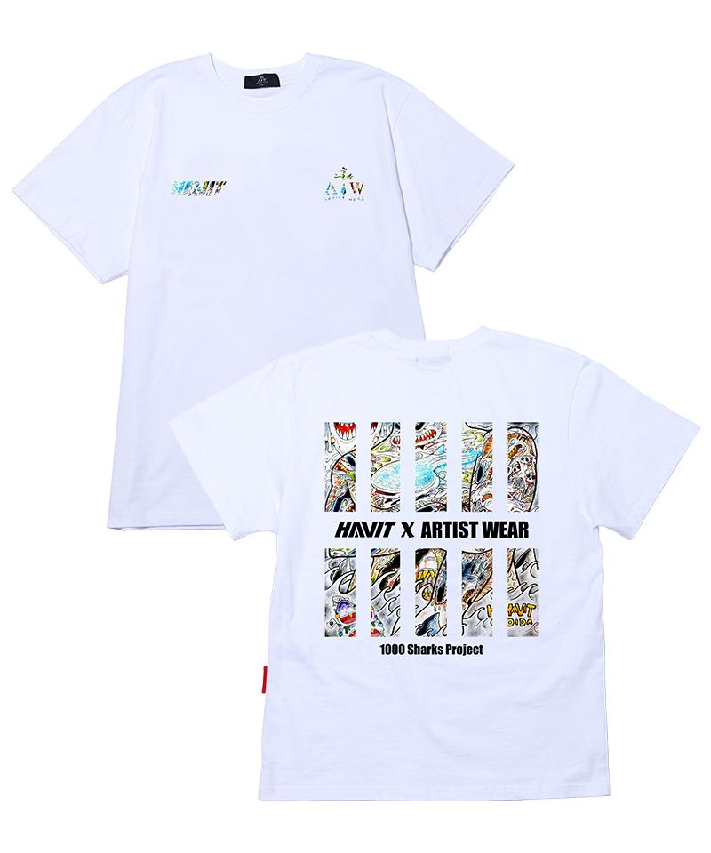 ARTISTWEAR [Atw X Habit] Футболка с коротким рукавом Проект Акула