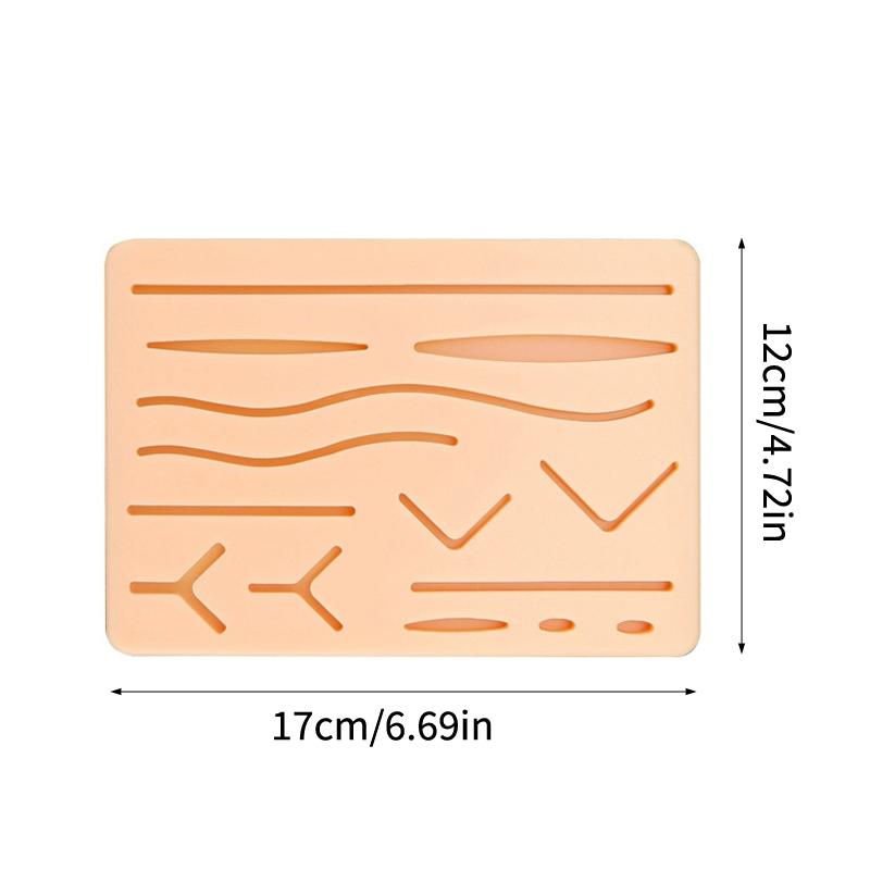 Reusable Surgical Suture Kit Pad Silicone Skin Wounds Suture Practice Traumatic Simulation Wounds Training Teaching Model