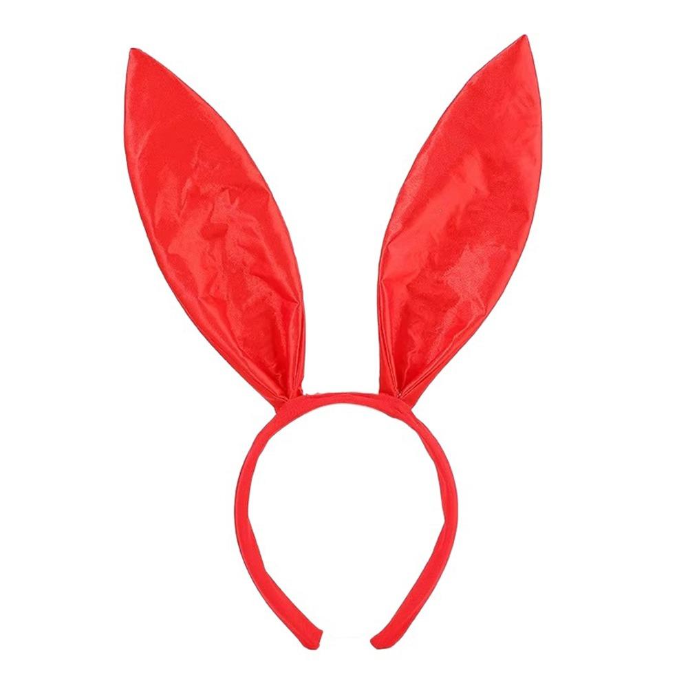 Милая повязка на голову с ушками кролика, декоративный реквизит для фотосессии на вечеринке, симпатичная повязка на голову с большими ушками кролика, головной убор для вечеринки