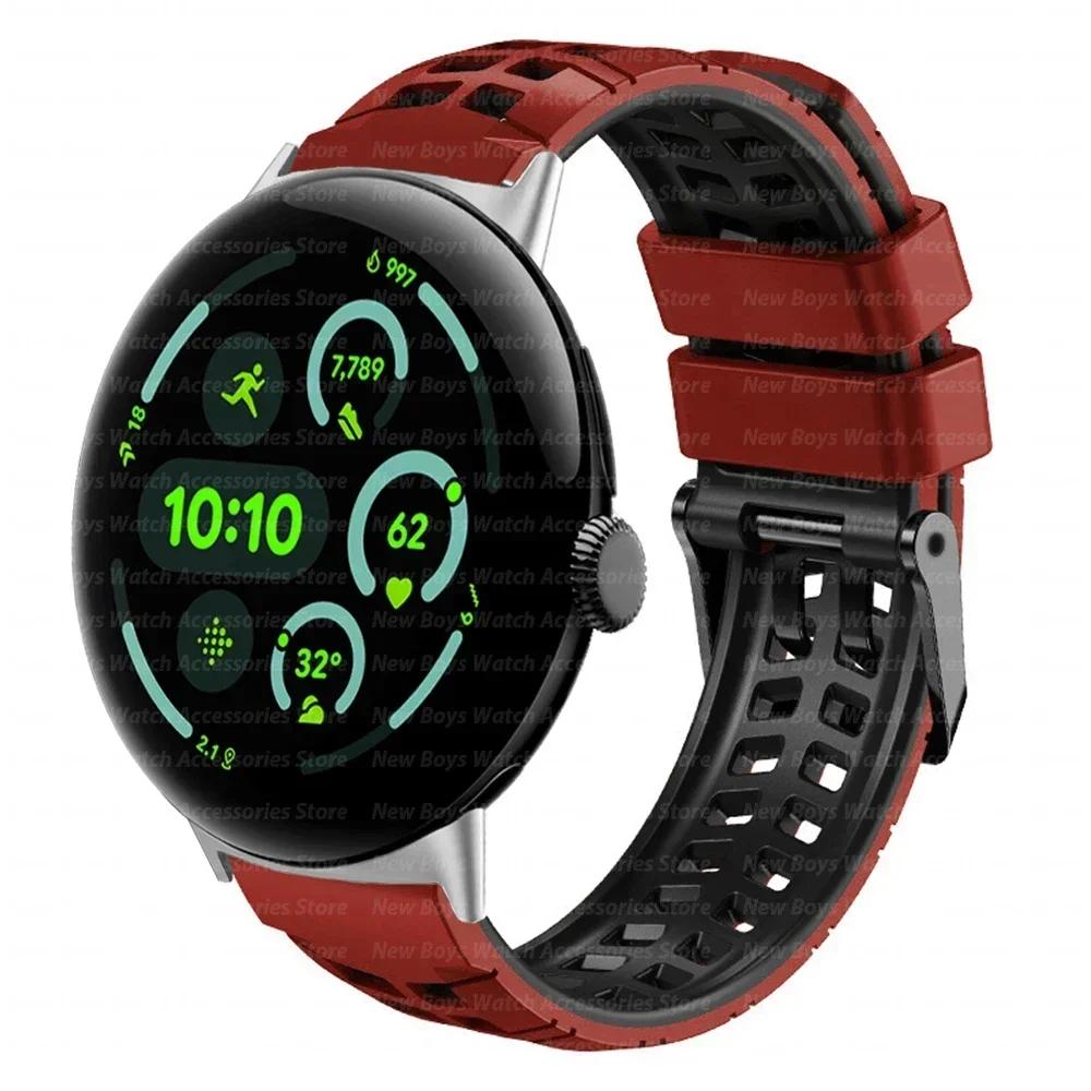 Силиконовый ремешок для Google Pixel Watch 3 45 мм Спортивный ремешок для google pixel 3 PIXEL 45MM Correa Мужской Браслет Ремешок для часов Аксессуары
