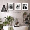 NIIORTY Funny Highland Cow Bathroom Wall Art, Vintage Black and White Rustic Style Canvas Prints for Bathroom Restroom Farmhouse Decor, 4-Set (8"x10"