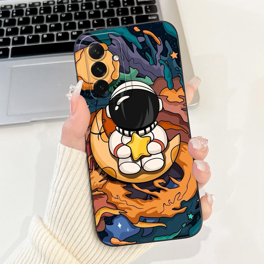 Для Samsung Galaxy A56 5G Чехол A16 A26 A36 Милый Кот Динозавр Конфета Чехол для Телефона Для Samsung A56 A 16 26 Galaxy A36 Мягкая Обложка Сумки