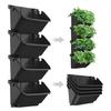 Watering Wall Planter Set Of 4 Plastic Vertical Garden Planter For Herbs Flowers Succulents Indoor Outdoor Space Saving Design