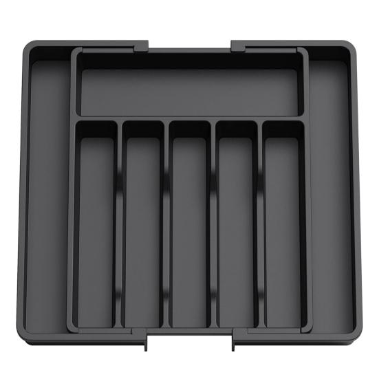 Dinnerware Storage Box Retractable Classification Organization Large Capacity Tableware Tray Cosmetic Jewelry Stationery Drawer