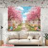 2D Pastel Sakura Garden Backdrop for Live Streaming, Easter Video and Aesthetic Decoration