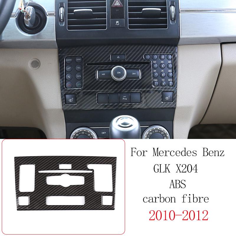 Для Mercedes Benz GLK X204 2008-2015 ABS Карбоновое волокно Декоративная панель Центральной консоли автомобиля Наклейка Аксессуары для интерьера автомобиля