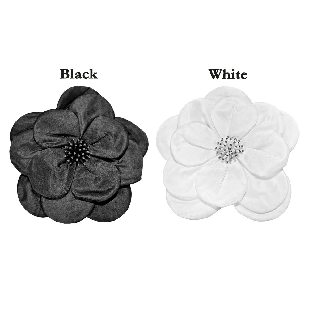 Large 3D Beaded Flowers Stitch Decorative Cloth Fabric Collar Flower  Wedding Party