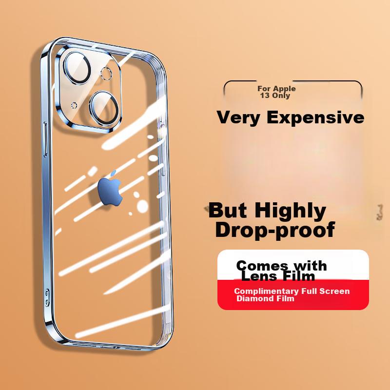 NEYAA IPhone 13 Case, Ultra-Thin Shockproof Soft with Full Camera Protection, Air Cushion Design, Stylish Simple Style in Mountain Blue