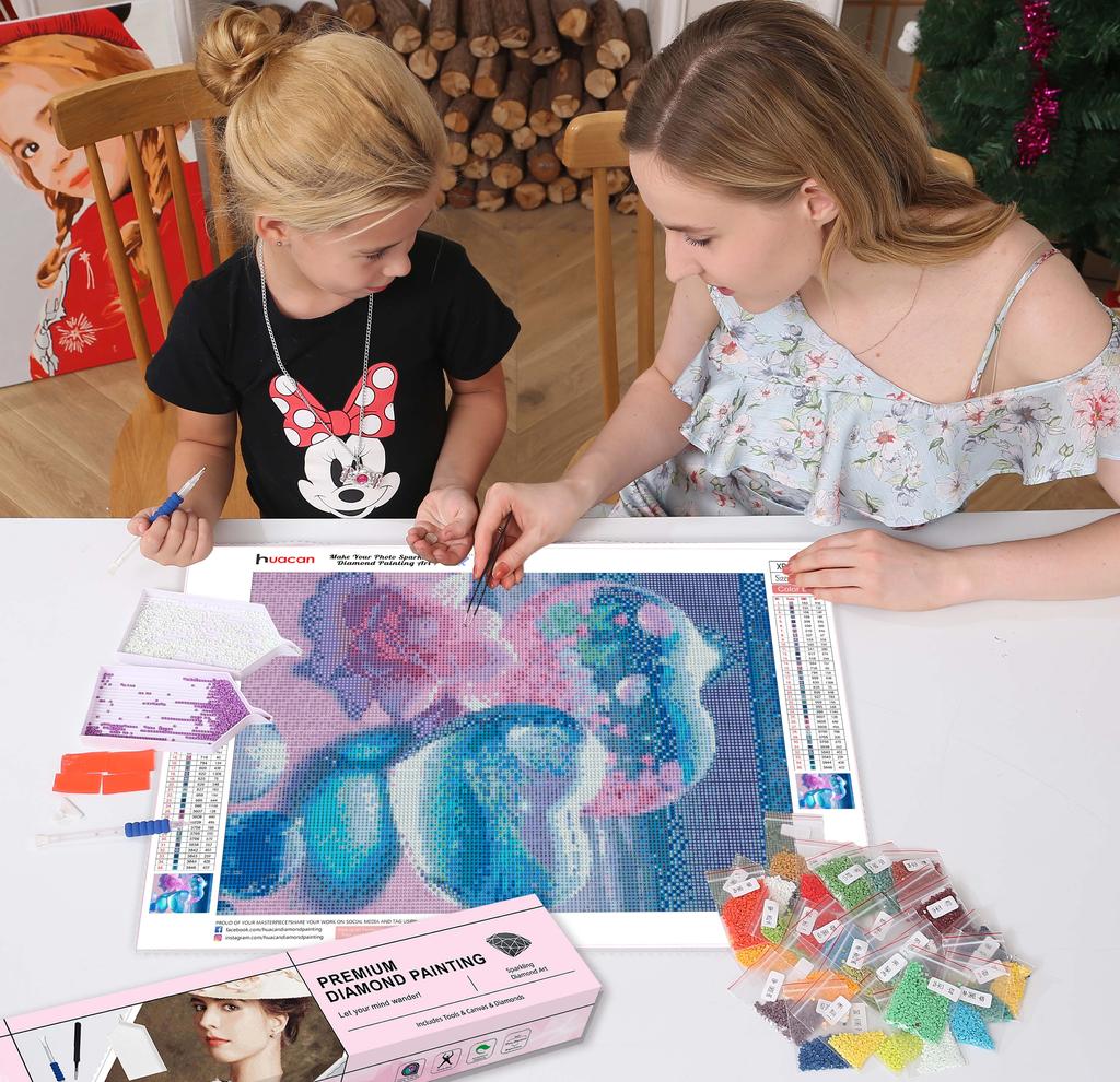 HuaCan алмазная живопись DIY комплект пейзажная картина полная круглая дрель сердце мозаика пляжный песок картины вышивка домашний декор