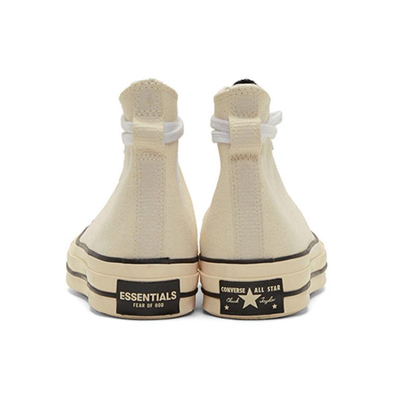 FEAR OF GOD FOG ESSENTIALS x Converse Chuck 70 Коллаборация Высокие Кеды из Канваса Унисекс Белый Издание 2018 года