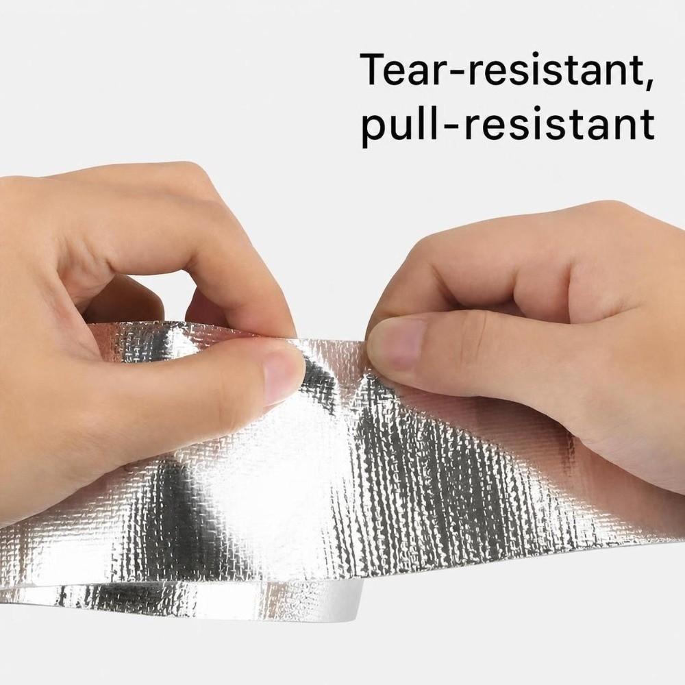 5/10/20M Aluminum Foil Tape Self-Adhesive Fireproof Tape New Foil Tape