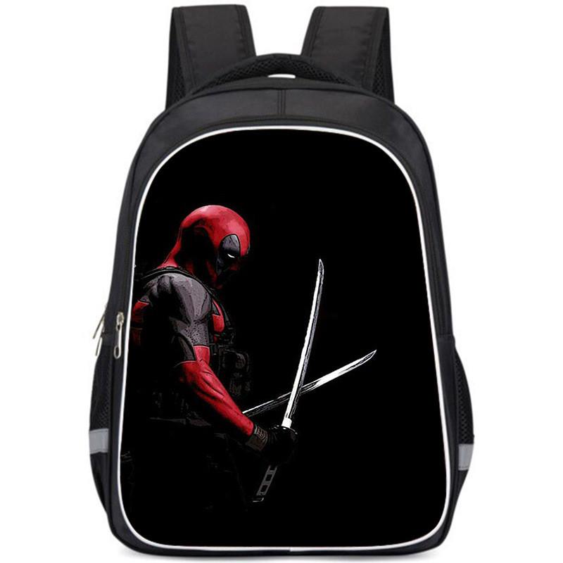 Spacious Deadpool Oxford Cloth Backpack For Kids School Lightweight And Durable