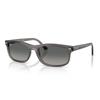 Светло-серый ширина линзы 0RB2224F Солнцезащитные очки Ray-Ban, унисекс, оправа/Опаловый серый, линза/Кристальный градиент, 57 мм,