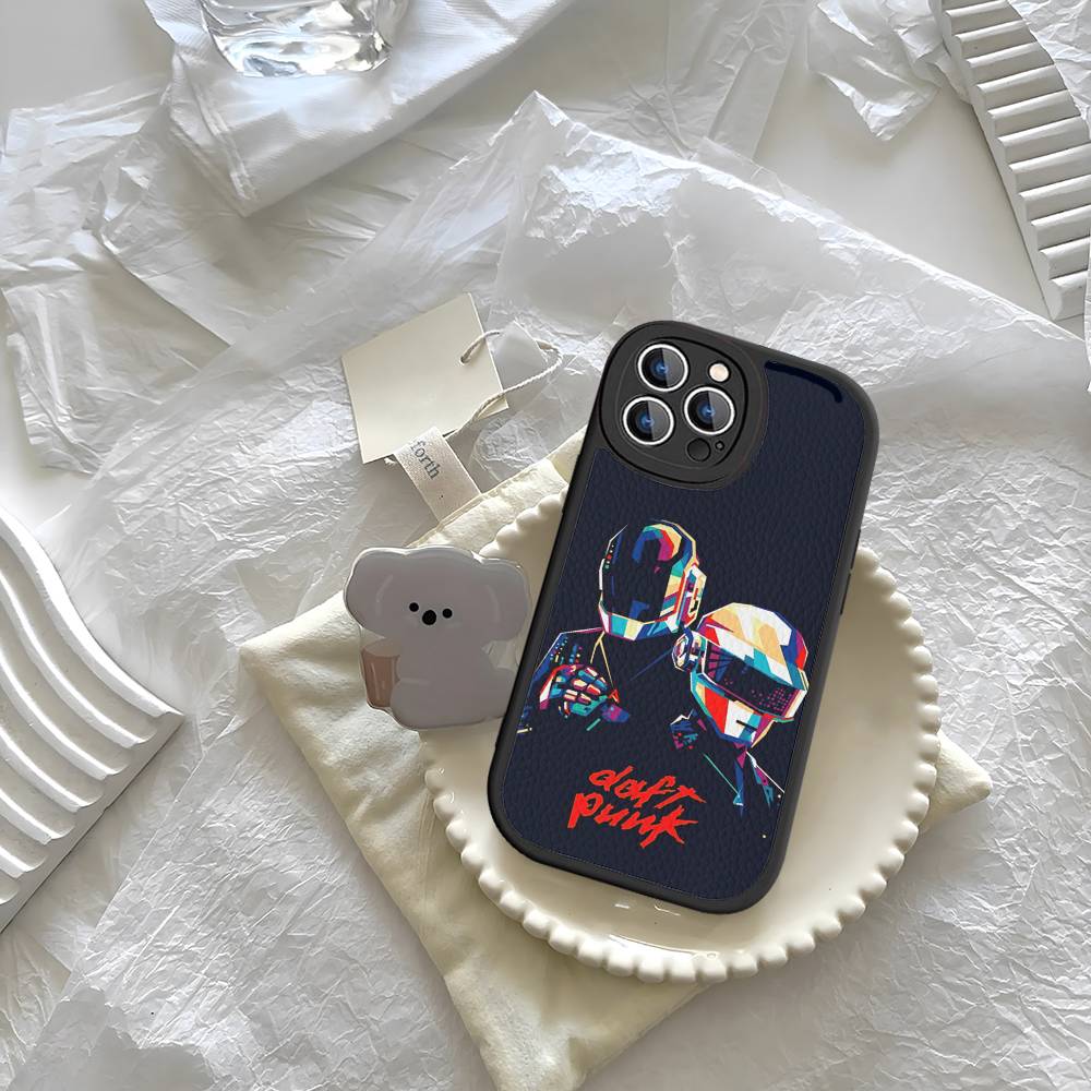 Around The World Daft Punk For IPhone 16 15 14 13 12 11 Pro Max Plus Leather Phone Case