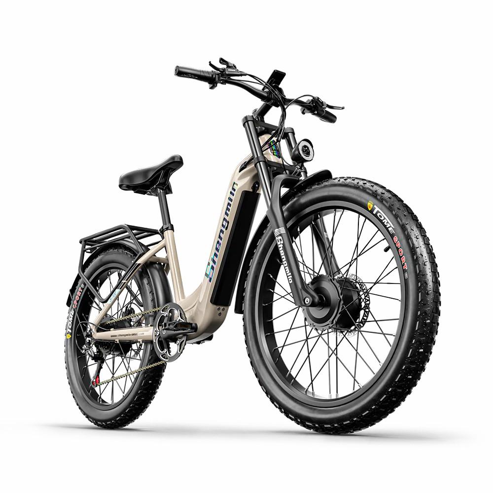 Electric Bicycle Shengmilo S700 1000Wx2 Motor 26" Fat Tire Adult Electric Bike 48V 17.5AH Dual Disc Brake 7 Speed Max Load 150Kg