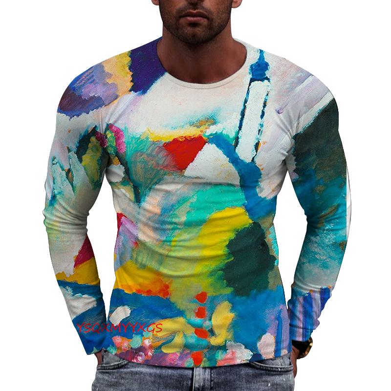 Футболка с 3D-принтом от World Famous, абстрактное искусство, для мужчин и женщин, уличный хип-хоп, с круглым вырезом и длинным рукавом, модная повседневная верхняя статья