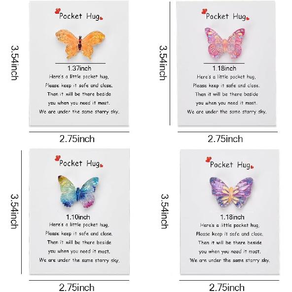 Sisadodo Butterfly Pocket Hug Token for Friends Encouragement pirational Gifts for Daughter Son Birthday Gifts for Grandson Granddaughter Mom Dad
