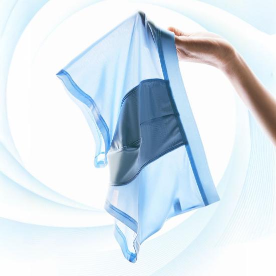 Мужское нижнее белье боксеры Эластичный дизайн со средней посадкой Однотонные шорты трусы U-выпуклые Тонкие мягкие трусики Повседневная носка