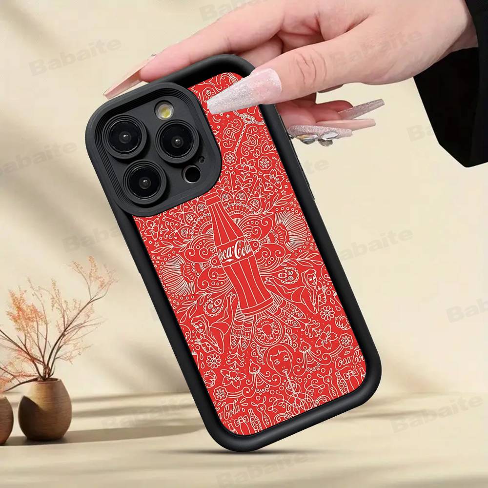 Горячий C-Coca Напитки C-Cola Чехол для телефона Для Iphone 17 16 15 14 13 11 12 Pro Max Plus Защитная задняя крышка