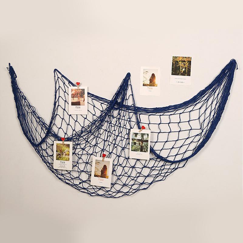 100X200Cm Beach Themed Fish Net Decorations Wall Mounted For Pirate Mermaid Beach Party Home Bedroom Decoration