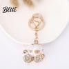 Girlfriend Keychain Gift Pendant Sparkling Rhinestones Pumpkin Carriage Shape Charm