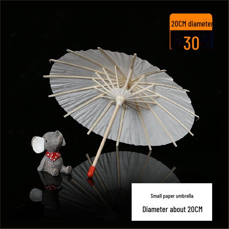 Детский зонтик из белой бумаги, расписанный вручную, в древнекитайском стиле, занятие по рукоделию для детского сада