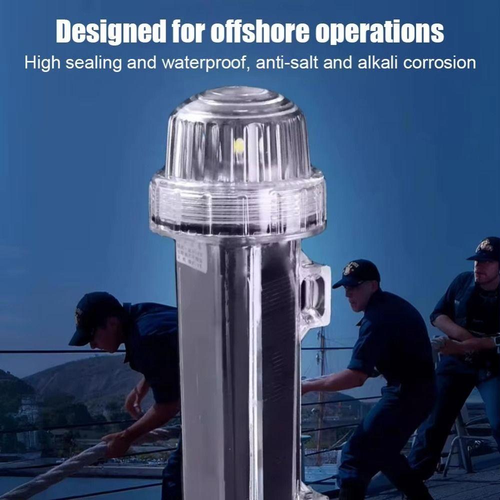 Waterproof Solar Ocean Signal Light Tricolor Light LED Warning Light  Boat Lighting