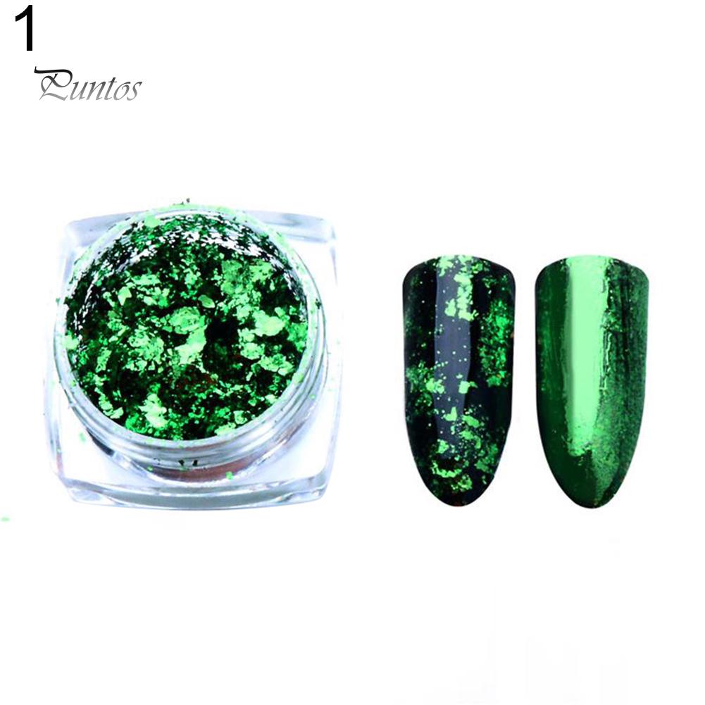 Puntos Nail Art Manicure Decor 0.2g Shiny Paillettes Foil Glitter Sequins Mirror Powder