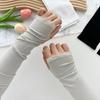 Summer Solid Color Sunscreen Sleeves Women'S Ice Sleeves Uv Protection Outdoor Loose Gloves Thin Breathable