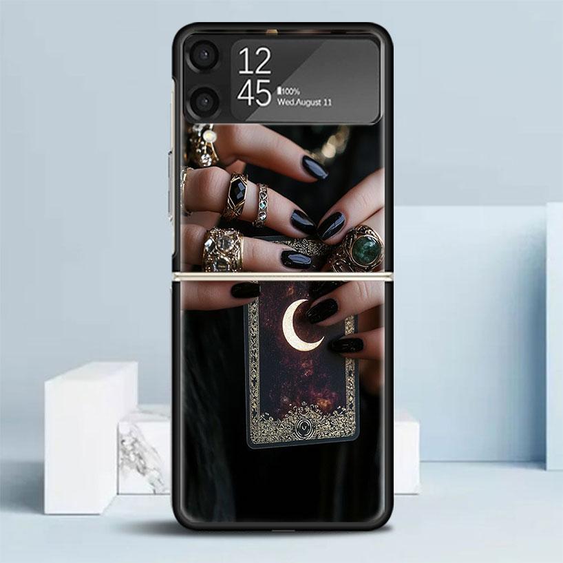Чехол-книжка с рисунком 'Ведьма' для Samsung Galaxy Z Flip 7 6 5 4 3 5G Phone Case Flip7 Flip6 Flip5 Flip4 Flip3 Pattern Case Galaxy