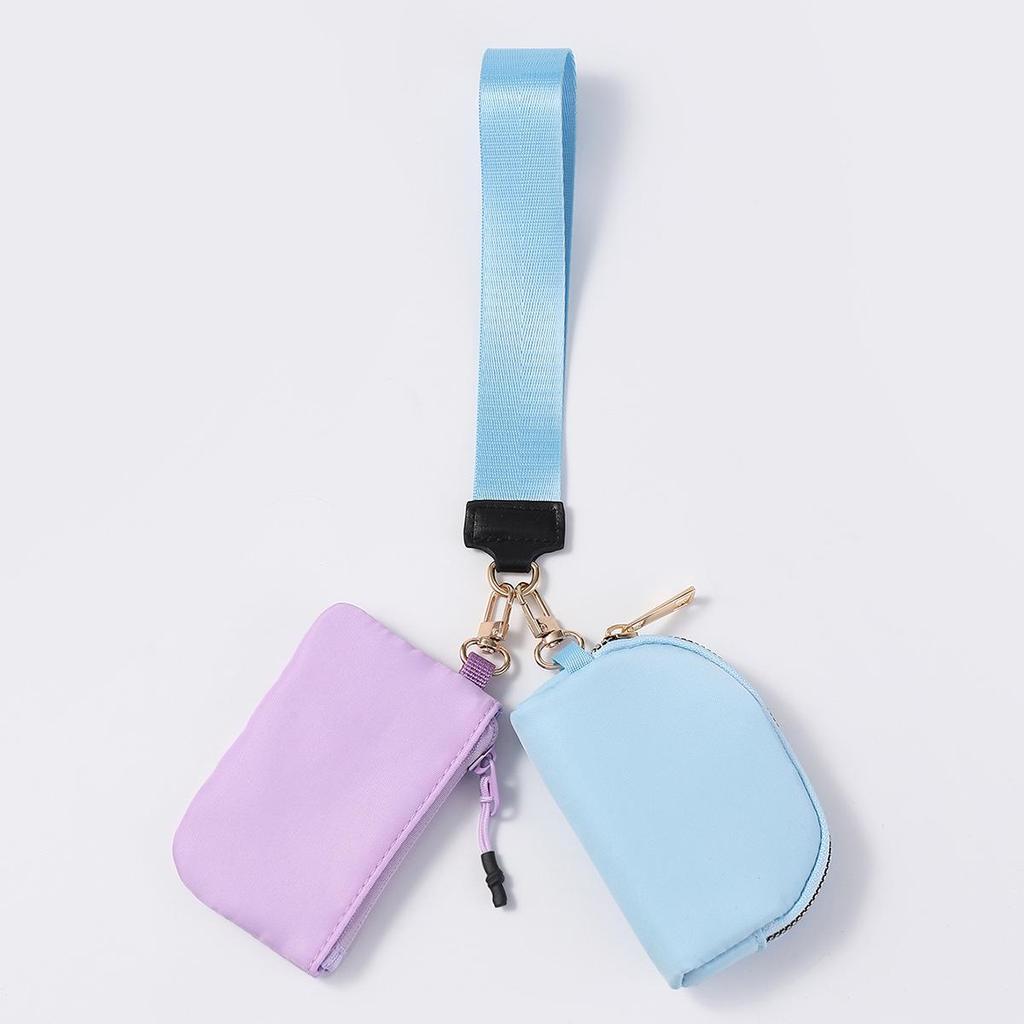 LULU Водонепроницаемый нейлоновый кошелек для монет и браслет-ключница в стиле колор-блок