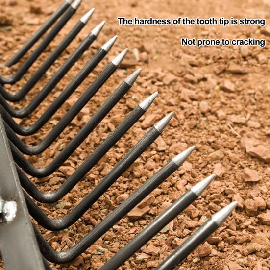Steel Weeding Rake Detachable Gardening Hand Weeder Heavy-Duty Weeding Rake for Soil Loosening Raking Vegetable Field