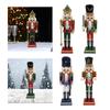 Wooden Nutcracker Ornament Christmas Decoration for Party Holidays Festive