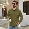 Button Up Long Sleeve Shirts for Men Lightweight Chambray Work Shirts With Pockets Men's Casual Relaxed Fit Dress Shirts Comfortable Western Shirt