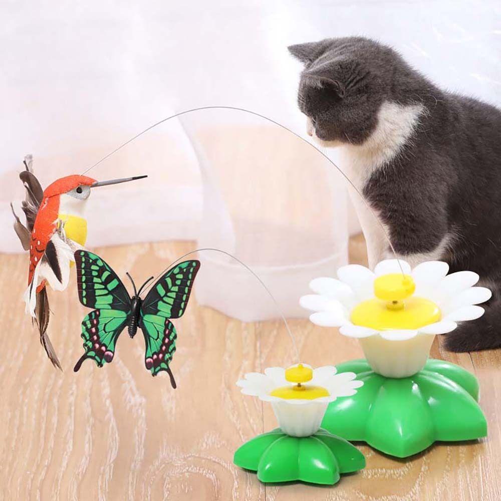 Bird Bee Indoor Play Dog Kitten Pet Supplies Cat Training Toys Pet Teaser Toys Rotating Cat Toy