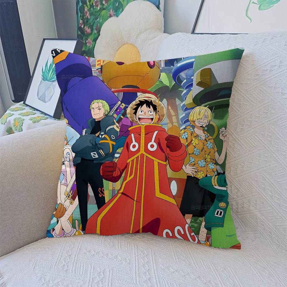 Classic Anime O-One P-Piece Office Cushion Pillowcase Car Cushion Cover45X45Cm Lumbar Pillowcase Sofa Pillowcover