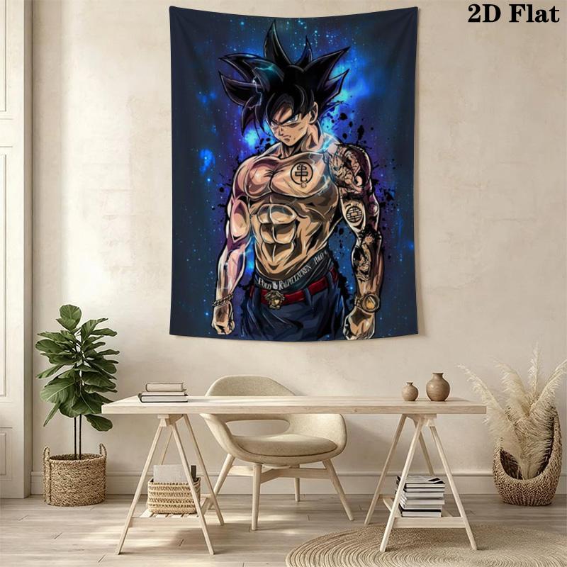 Super Saiyan God Goku Vegeta Tapestry Background Cloth Fashion Print Atmospheric Background Cloth Background Wall Hanging Cloth Work Of Art