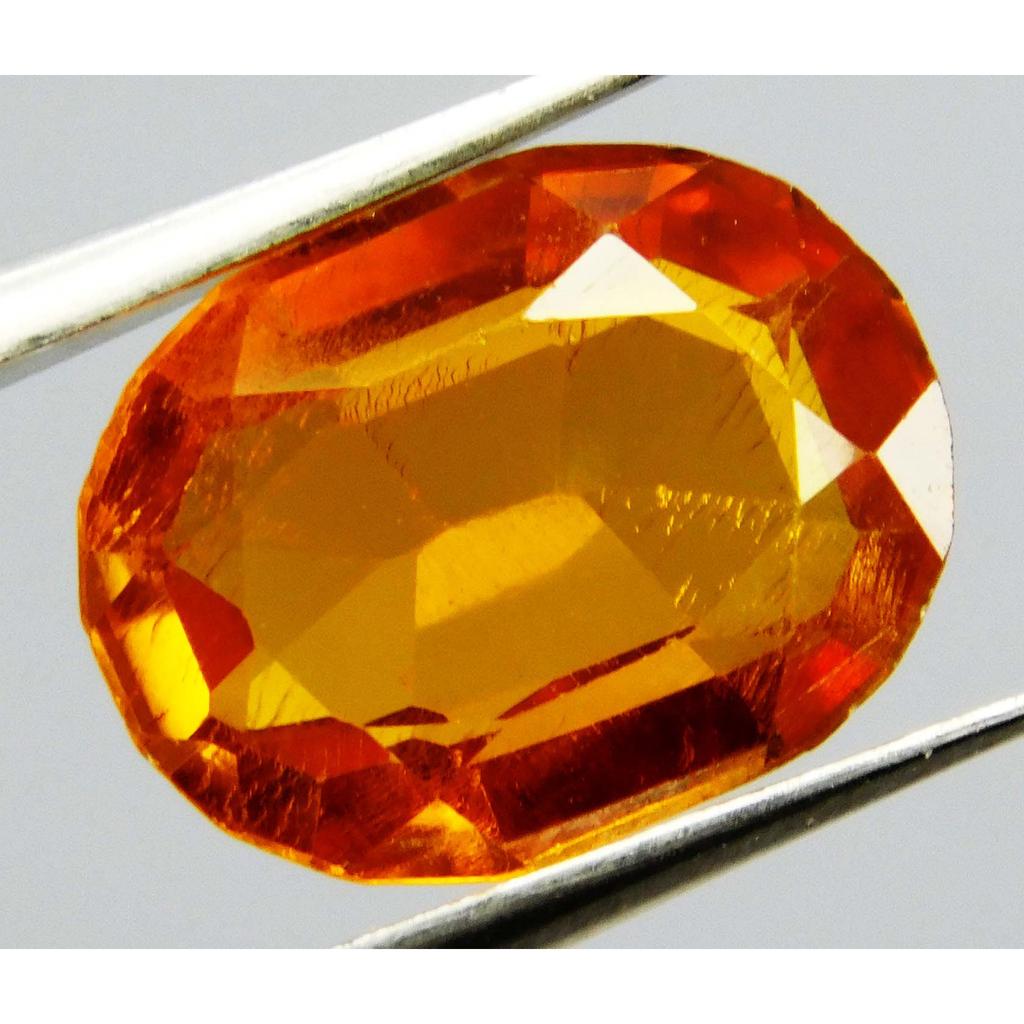 Natural Perfect Fire Orange Sapphire 11 Ct Oval Cut Sparkling Gems A+