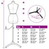 Adjustable Dress Form for Women Cream M Velvet
