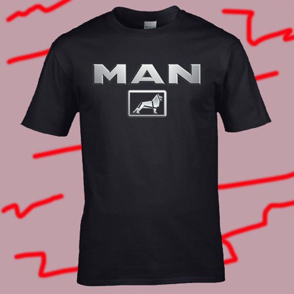 Unisex shirt Cotton Oversize Large Size MAN Trucks Classic Logo Men Black T-Shirt Size S-5XL